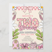 Invitation rétro pour le 2e anniversaire de Daisy (Devant)