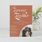 Invitation retro pour toujours photo dîner de répétition en t (Debout devant)