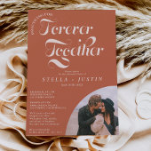 Invitation retro pour toujours photo dîner de répétition en t