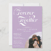 Invitation retro pour toujours photo lavender (Devant)