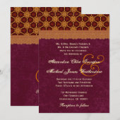 Invitation Rétro profil sous convention astérisque d'or et de (Devant / Derrière)