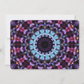 Invitation Retro Psychedelic Mandala Trippy Hippie Boho Chic (Devant)