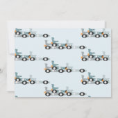 Invitation Retro Racing Cars Moon Stars Birthday Party (Dos)