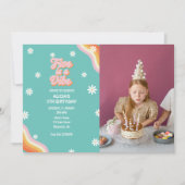 Invitation Retro Rainbow FIVE est un Vibe Super 5e anniversai (Devant)