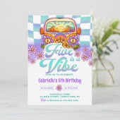 Invitation Retro Rainbow FIVE est un Vibe Super 5e anniversai (Debout devant)