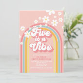 Invitation Retro Rainbow FIVE est une ambiance Groovy 5e anni (Debout devant)