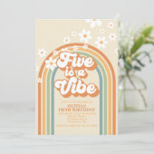Invitation Retro Rainbow FIVE est une ambiance Groovy 5e anni (Debout devant)