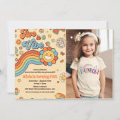 Invitation Retro Rainbow Five est une Vibe 5e anniversaire Ph (Devant)