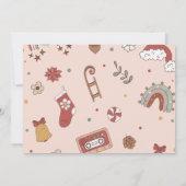 Invitation Retro Rainbow Onederful Noël 1er anniversaire (Dos)