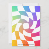 Invitation Retro Rainbow Peace Out N'Importe Quel Âge Anniver (Dos)