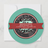 Invitation Retro Record Ribbon Cinquante's Anniversaire des a (Dos)