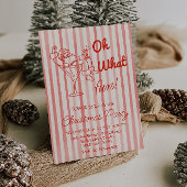 Invitation Retro Red Oh Quel Amusant Noël Fête du Père Noël