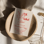 Invitation Retro Red Oh Quel Amusant Noël Reinder Party
