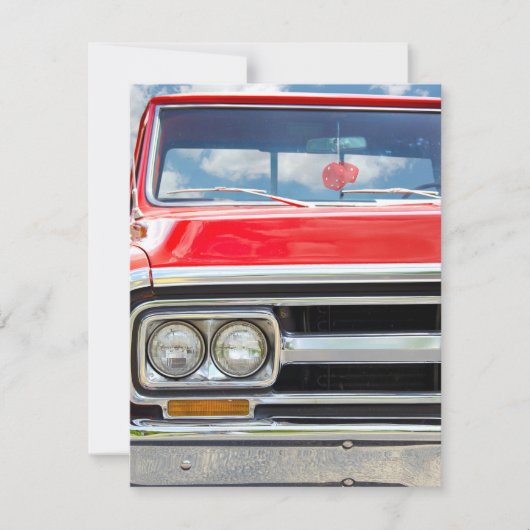 Invitation Retro Red Truck fête d'anniversaire (Devant)