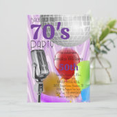 Invitation Retro Retour à la fête d'anniversaire des années 7 (Debout devant)