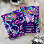 Invitation Retro Retour Aux Années 80 Neon Disco 40e Annivers<br><div class="desc">Retro Retour aux années 80 Neon Disco 40th Birthday Invitation Tous les modèles sont © PIXEL PERFECTION PARTY LTD</div>