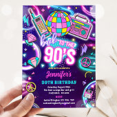 Invitation Retro Retour Aux Années 90 Neon Disco 30e annivers