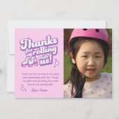 Invitation Retro Roller Skating Party Photo Thanks Download (Devant)