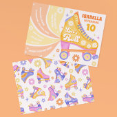 Invitation Retro Roller Sking Disco Anniversaire Fête