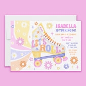 Invitation Retro Roller Sking Disco Anniversaire Fête