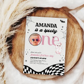 Invitation Retro Rose Black Girls Éffrayant un 1er anniversai