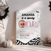 Invitation Retro Rose Black Girls Éffrayant un 1er anniversai