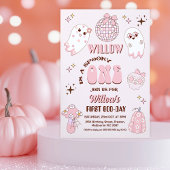 Invitation Retro rose Brown Halloween Éffrayant Un 1er annive