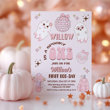 Retro rose Brown Halloween Éffrayant Un 1er annive
