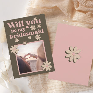 Invitation Retro rose Brown photo Super