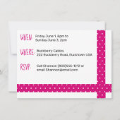 Invitation Rétro Rose Camping Car Canette Bouteillée Glamping (Dos)