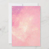 Invitation Retro rose deux l'espace lune Anniversaire (Dos)