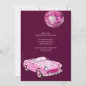 Invitation Retro Rose Sweet 16 Anniversaire (Dos)