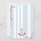 Invitation Rétro Rouge et Bleu Fun Lobster Boil 40e anniversa (Dos)