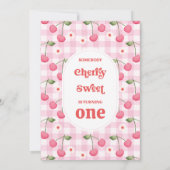 Invitation Retro Rouge Quelqu'un de Cherry Sweet Anniversaire (Dos)