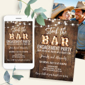 Invitation Retro Rustic Engagement Party