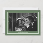 Invitation Retro Sage Green Wedding Save the date Photo (Dos)