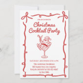 Invitation Retro Santa Christmas Cocktail Party               (Devant)