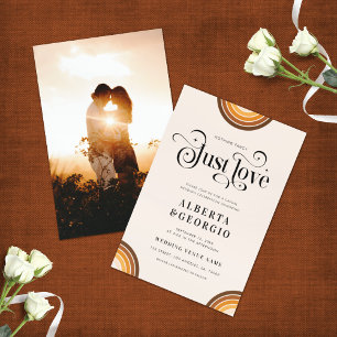 Invitation Rétro Script Boho Arc-en-ciel Rien de Fantasque Ju