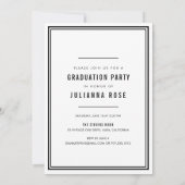 Invitation Retro Script Photo Graduation Party (Dos)