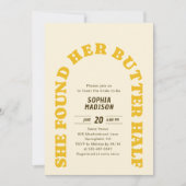 Invitation Retro She Found Her Butter Half Bridal Shower (Devant)