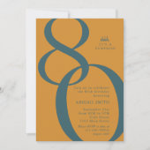 Invitation Retro Shh It's a Surprise 80th Birthday Party (Devant)