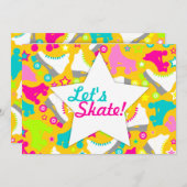 Invitation Retro Skates "Patinons !" (Devant / Derrière)