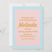 Invitation Retro Skeleton Botanical Florals Ado Anniversaire (Dos)