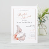 Invitation Retro Sneakers Peach Wedding Bridal Shower (Debout devant)