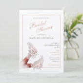 Invitation Retro Sneakers Peach Wedding Bridal Shower (Debout devant)