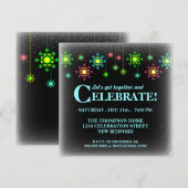 Invitation Retro Snowflake (Devant / Derrière)