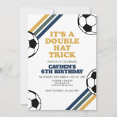 Invitation Retro Soccer Double Casquette Trick 6e anniversair (Devant)
