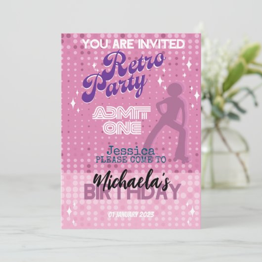 INVITATION RETRO SOIREE (Debout devant)