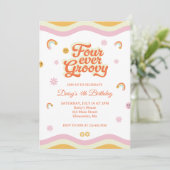 Invitation Retro Sourires Quatre Ever Super 4e anniversaire (Debout devant)