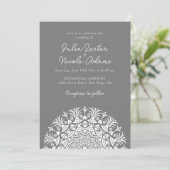 Invitation Retro Spanish Abstract Floral Mandala Wedding (Debout devant)